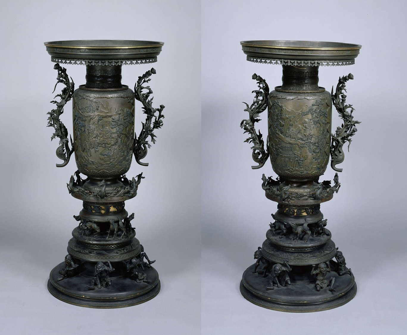 頼光大江山入図大花瓶 横山孝茂・横山弥左衛門作 明治5年(1872) 東京国立博物館蔵