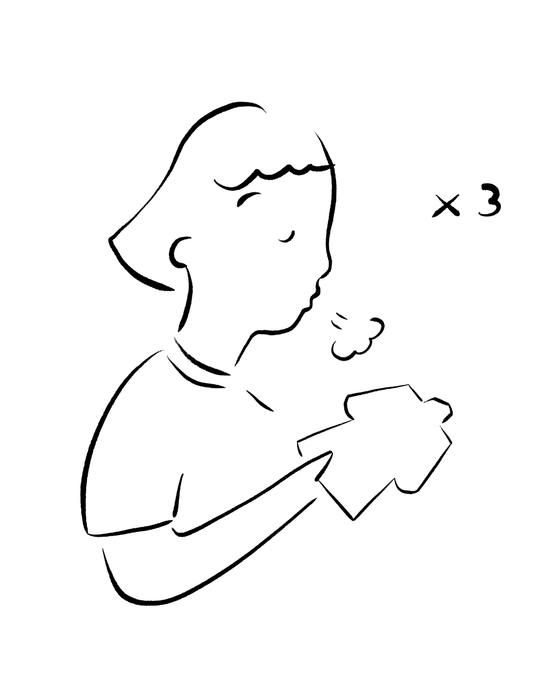 ヒトガタ 息を吹きかける