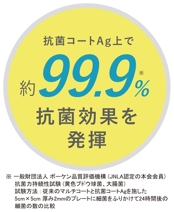 約99.9%抗菌効果を発揮