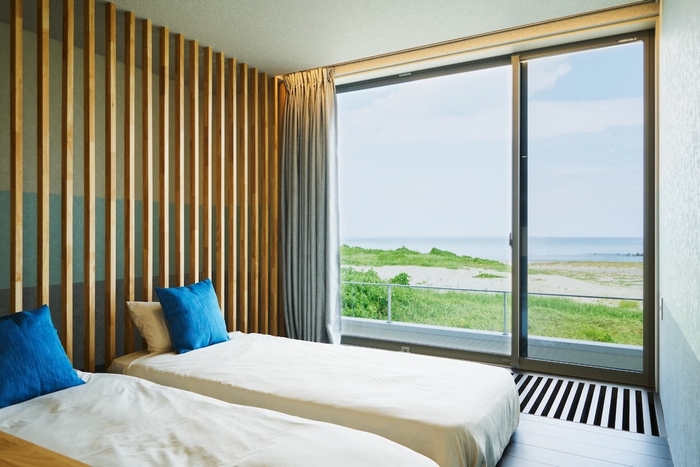 島根の海を望む贅沢な宿泊施設