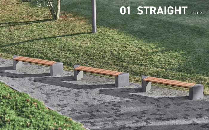 まっすぐな道に、シンプルにレイアウト