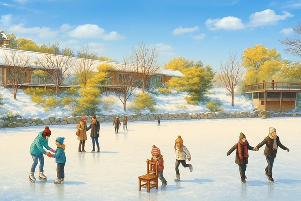 和歌山県“初”の屋外アイススケートリンクが12/20(土)誕生！ 道の駅 四季の郷公園に「AOZORA ICE PARK」がOPEN！ 本物の氷で、この冬だけの特別な体験を！