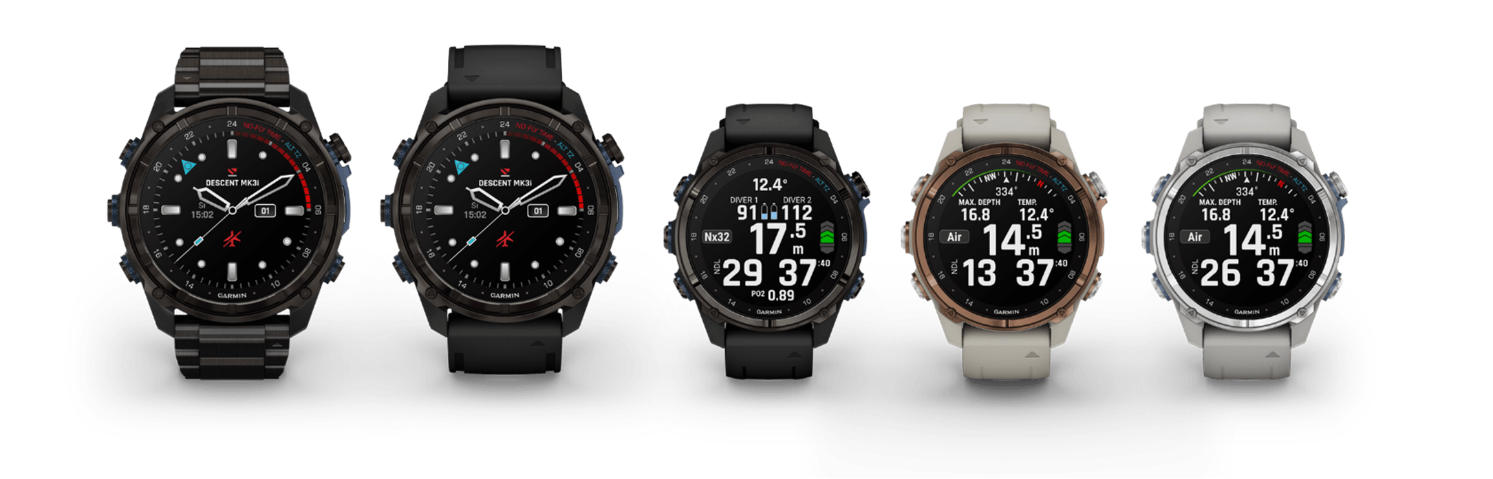 Descent Mk3i チタンバンドセット, Descent Mk3i, Descent Mk3Si Black, Descent Mk3Si French Gray, Descent Mk3S