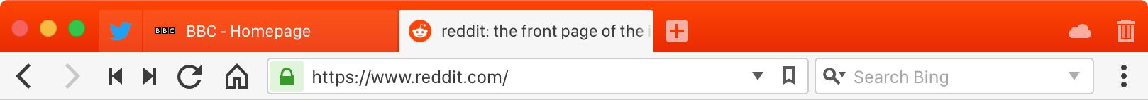 ツールバー 初期状態