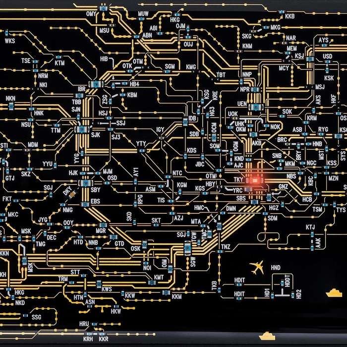 東京回路線図 iPhone 12 Pro 黒(拡大)
