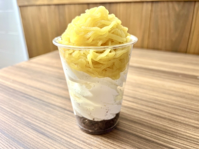 トミーファームのシルクスイート純度100％ペーストを使用した「いもんぶらんそふと」