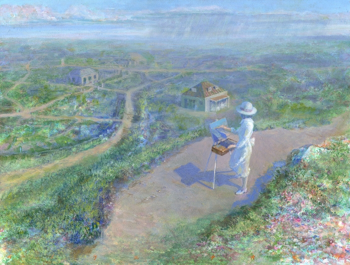 「わが心の里を描く」アクリル 15P