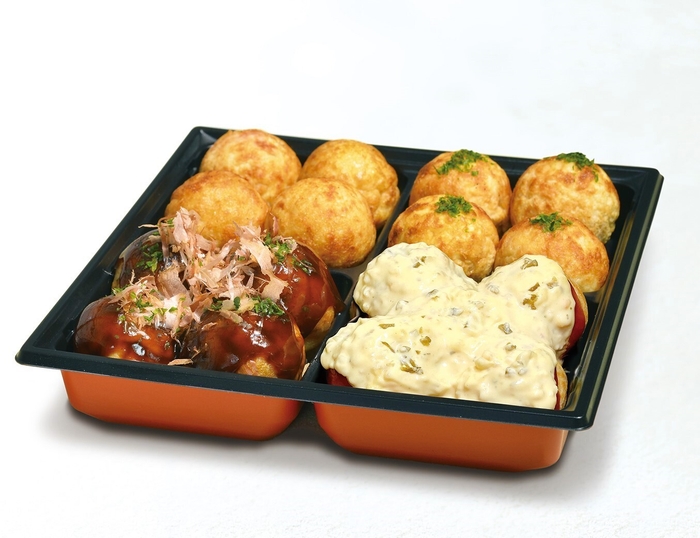 (1)道頓堀 赤鬼「味くらべ(旨口ソース・岩塩・ダシしょうゆ・タルタルソース)」