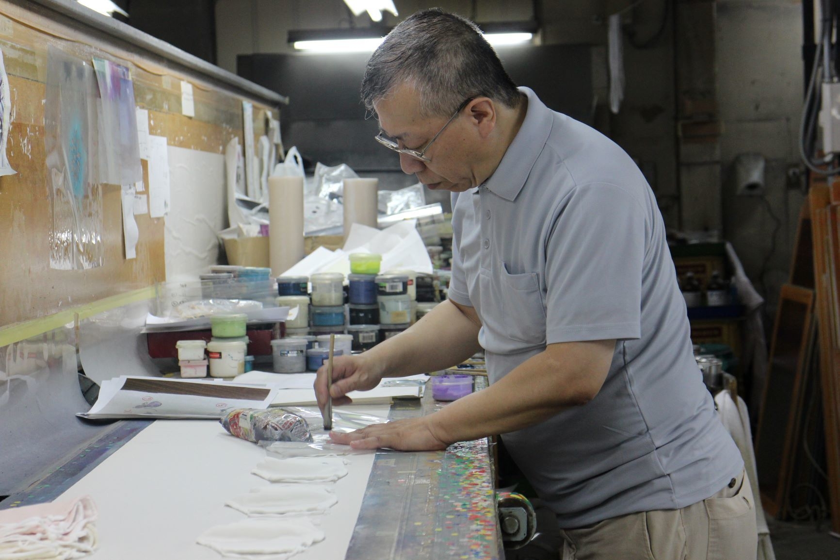 京友禅職人 染色風景(3)