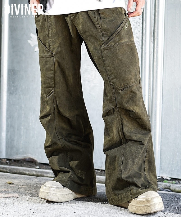 Dirty Wide Tuck Pants