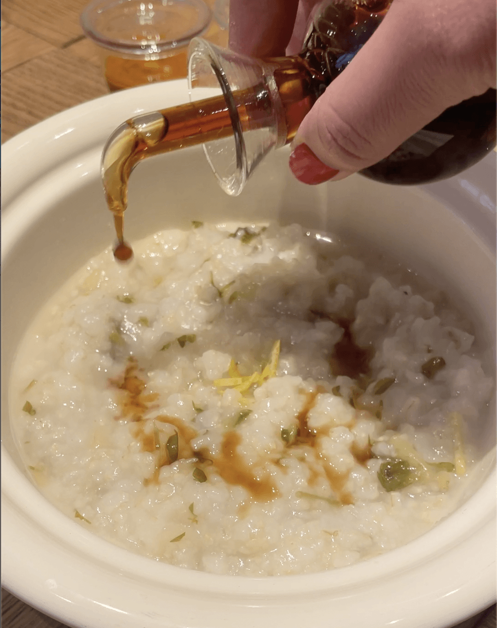 シンプルな昆布だし七草のお粥