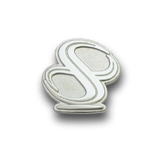 PINS FACTORY（ピンズファクトリー）NPO法人市民参加型リサイクル推進協会事務局　株式会社BSスタッフ様の社章を製作いたしました		★Ｋ18ホワイトゴールドが品良く光る社章