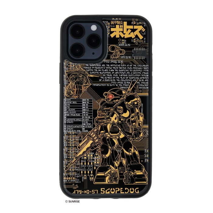 FLASH スコープドッグ 基板アート iPhone 12/12 Proケース 黒