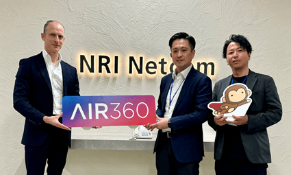 AIR360 Founder:Defontis Florent氏、NRIネットコム:山田 輝明、時津 祐己