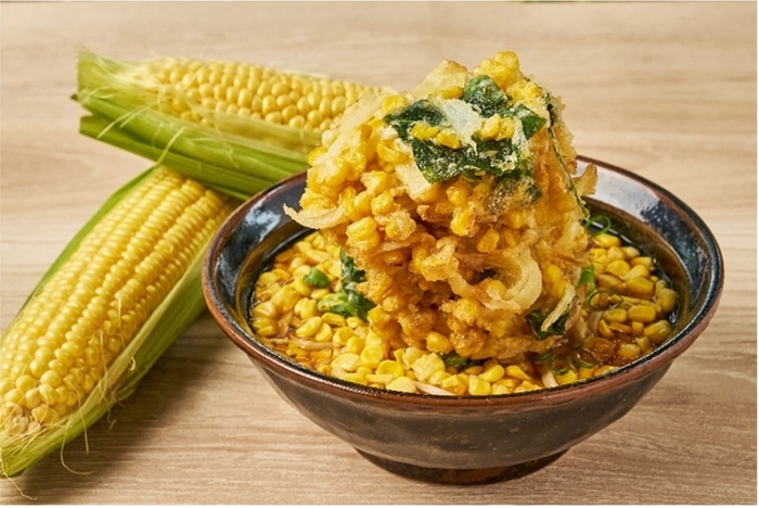 コーンかき揚げパンチそば　（ダブル）