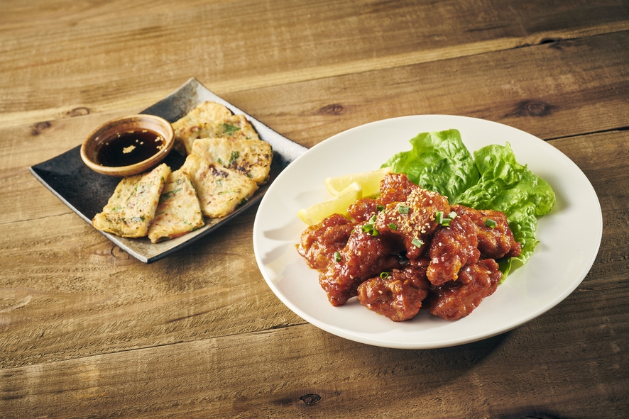 海鮮チヂミ/ヤンニョムチキン