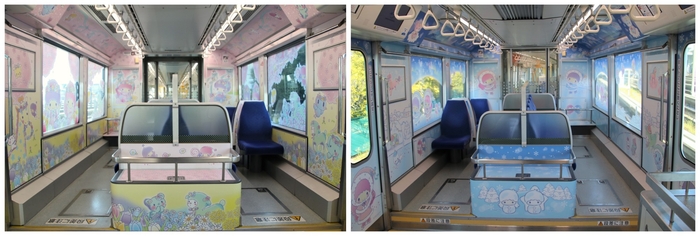 リトルツインスターズ仕様のモノレールも運行