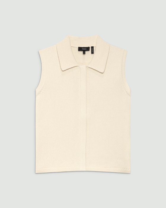 Rounded Cotton Zip Up Vest R 35,200円(税込)