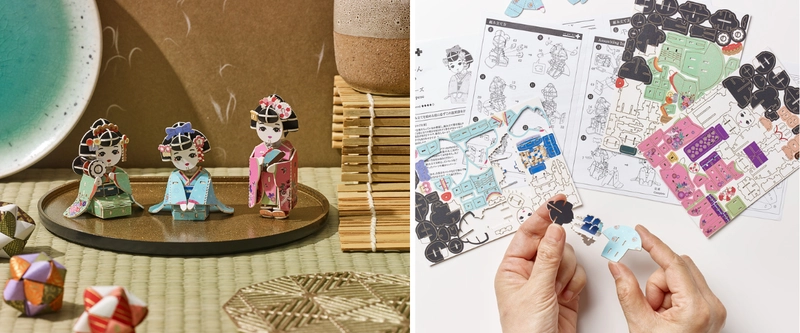 色とりどりの舞妓が3体セットに！ 紙製3Dクラフトアート「si-gu-mi 舞妓三姉妹」　 8月中旬より販売開始