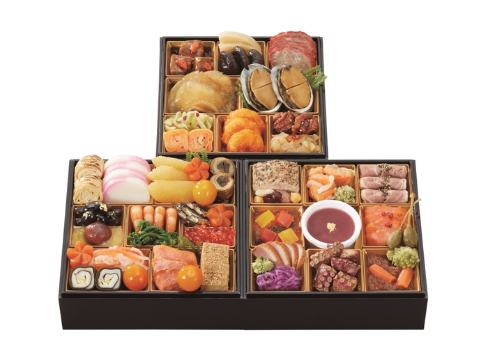 <銀座ろくさん亭><メゾン タテル ヨシノ><中國名菜 孫> 東急百貨店オリジナル 和洋中三段重