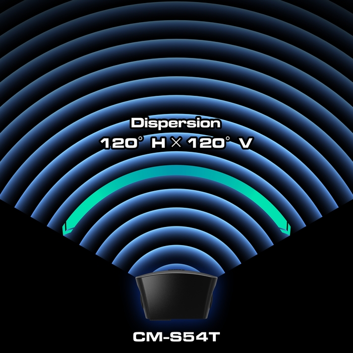 明瞭かつ滑らかな音質で空間を均一にカバー (CM-S54T)