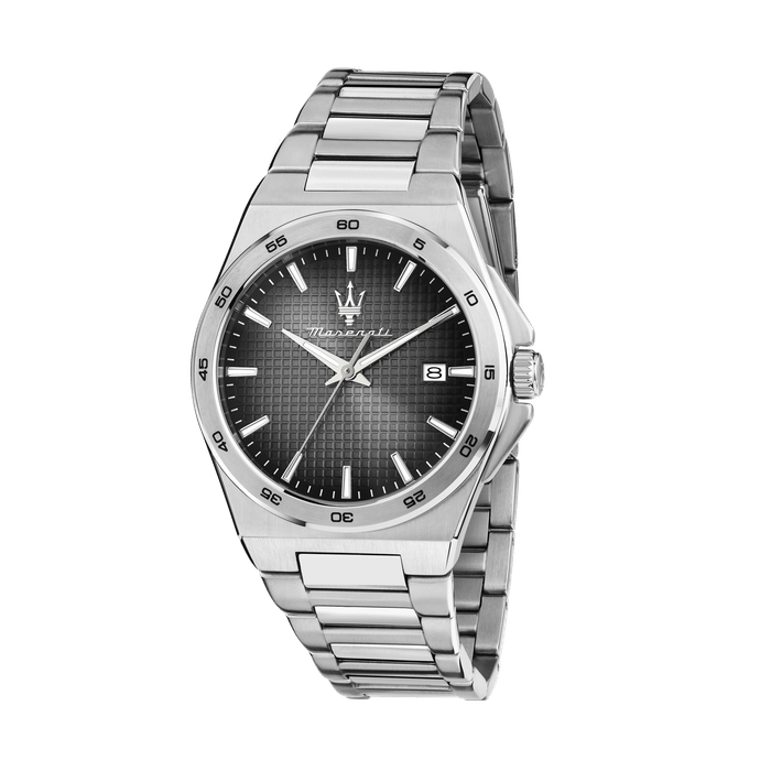 40MM 3H BLK+GREY DIA SS BR