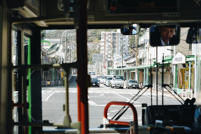 車窓から見える景色(正面)
