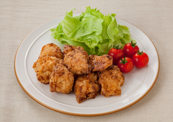 すりおろしオニオンドレッシングで!から揚げ