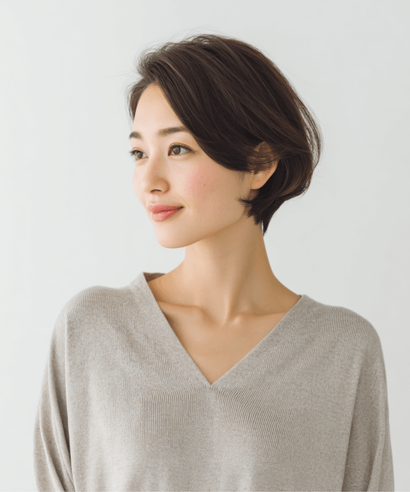 大人ショートボブモデル