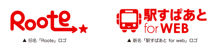 左:旧名称ロゴ、右:新名称ロゴ