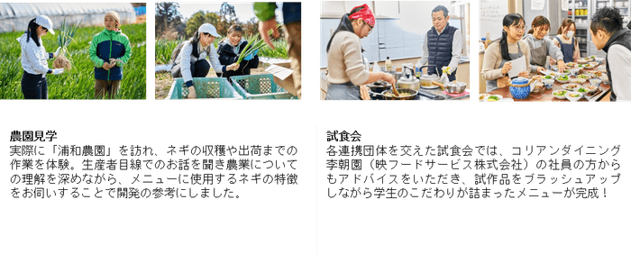 農園見学・試食会の様子