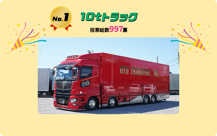 はたらくトラック総選挙1位 10tトラック