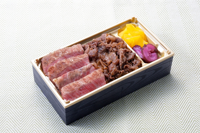 【なごみ農産】「山形牛サーロインステーキ&焼肉弁当」