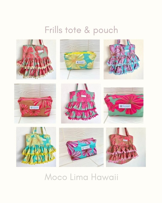 新作フリルトート＆ポーチ