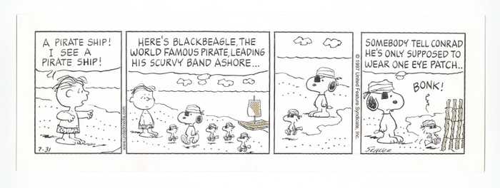 「ピーナッツ」原画 1997年7月31日 (C) Peanuts Worldwide LLC