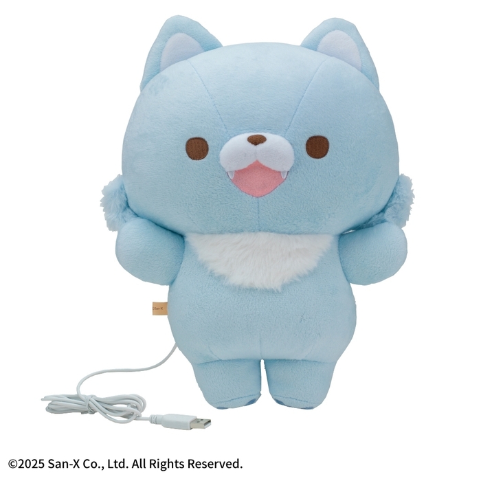 あったかぬいぐるみ　アオイコオオカミ　正面