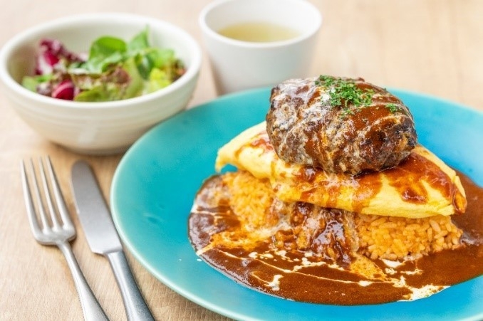 贅沢オムバーグ~阿波黒牛の手作りハンバーグ乗せ~