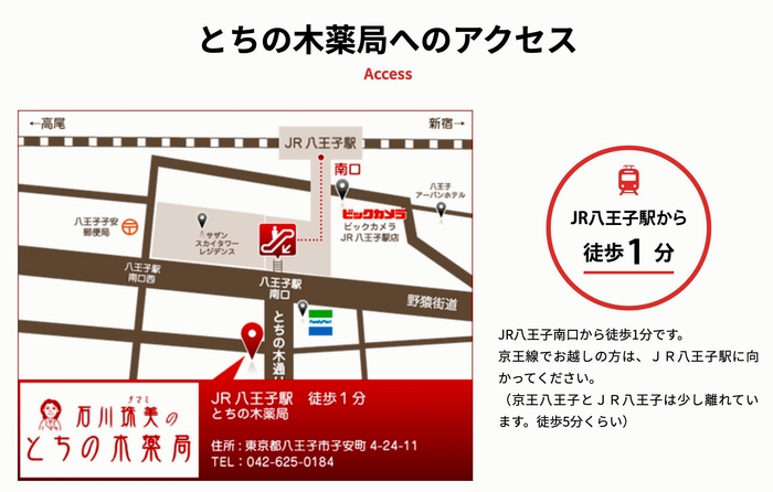 とちの木薬局へのアクセス