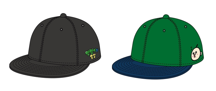 サイドワンポイントベースボールキャップ 各1,758円