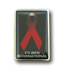 PINS FACTORY（ピンズファクトリー）　ピンズ実例紹介ワイズメンズクラブ　様　「ＡＩＤＳピン」★世界各国でエイズ救済のシンボルとして