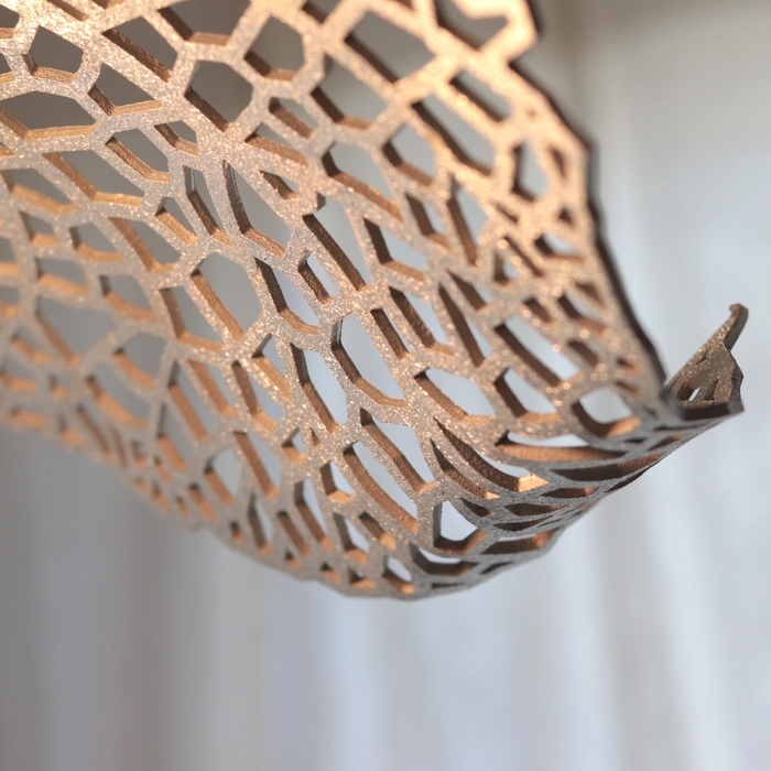 錫のペンダントライト 葉5