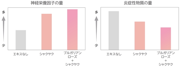 神経栄養因子の量/炎症性物質の量