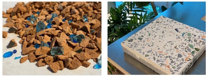 東京都から排出される瓦・ガラス廃材/東京都の瓦廃材とガラス廃材をアップサイクル