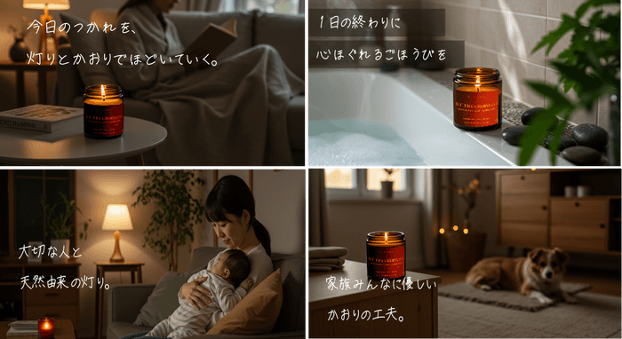 安心と癒しのキャンドルシーン