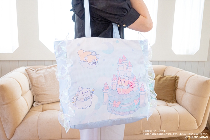 忠犬もちしば×ペパーミント フリル付きトートバッグ