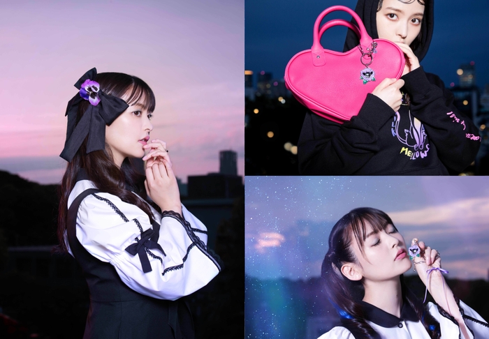 SUMIREバレッタ&CAT SKULLkeyチャーム/ネックレス