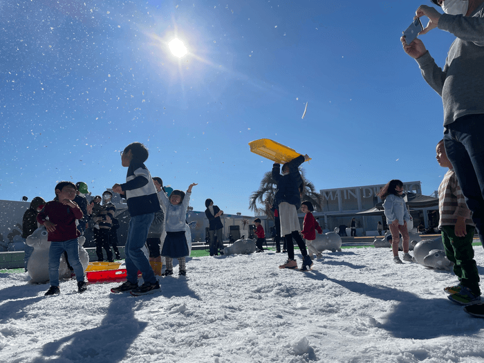前回雪遊びイベント(2022年12月24・25日)”ホワイトクリスマス”の様子