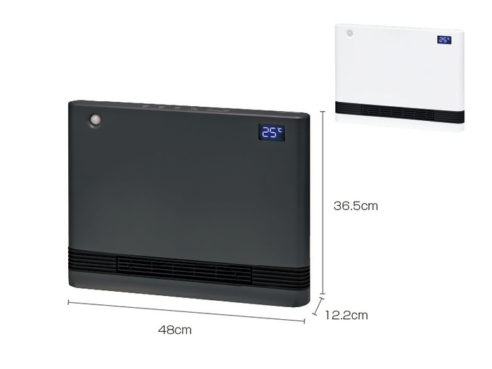 ファンを取り外して洗えるワイドセラミックヒーター