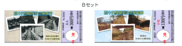 四十九駅開業記念乗車券Bセット(イメージ)