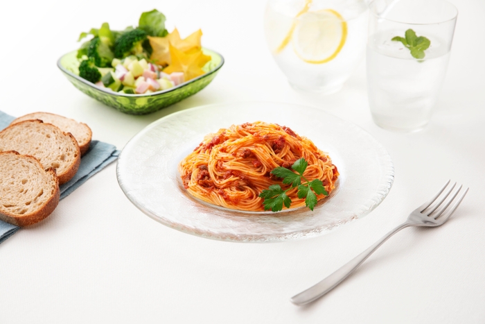 トマトとオリーブのソース セッティング